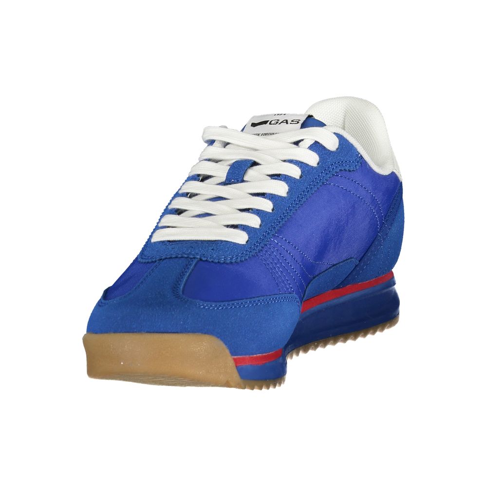 Blue Polyurethane Men Sneaker