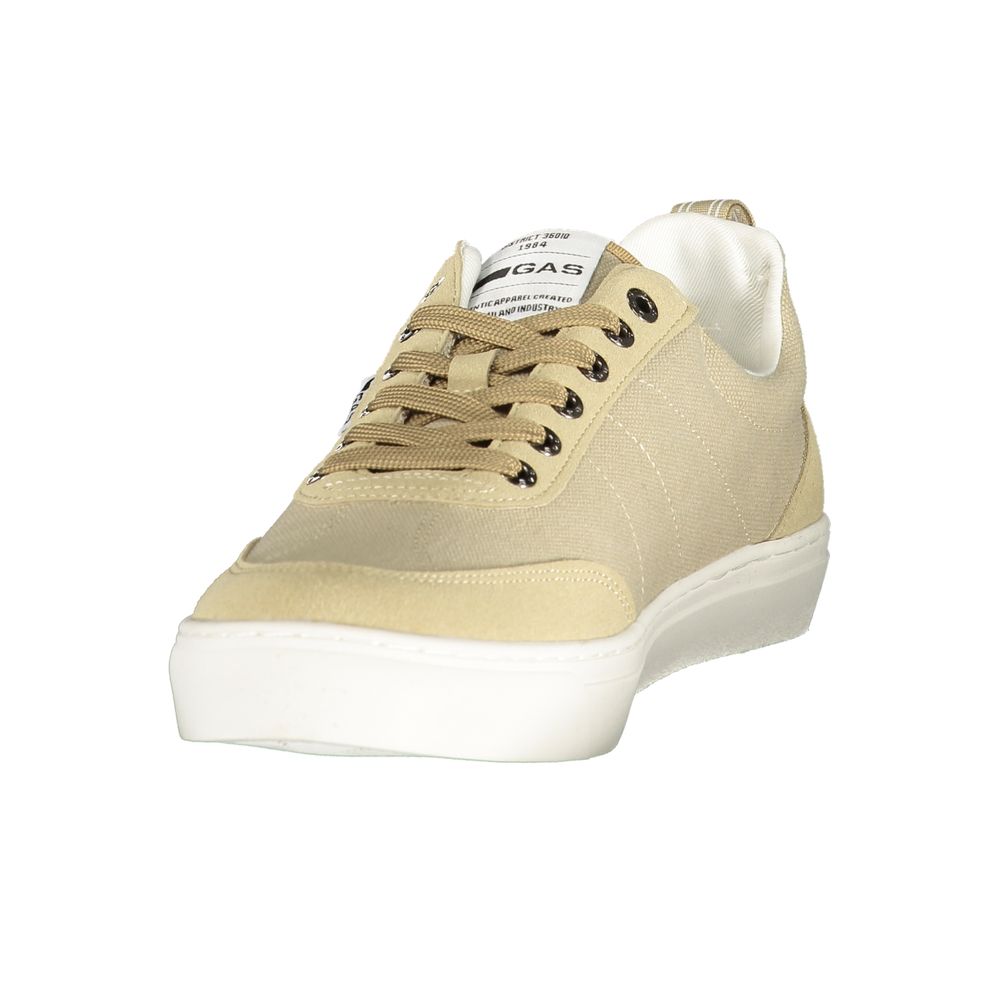 Beige Polyurethane Men Sneaker