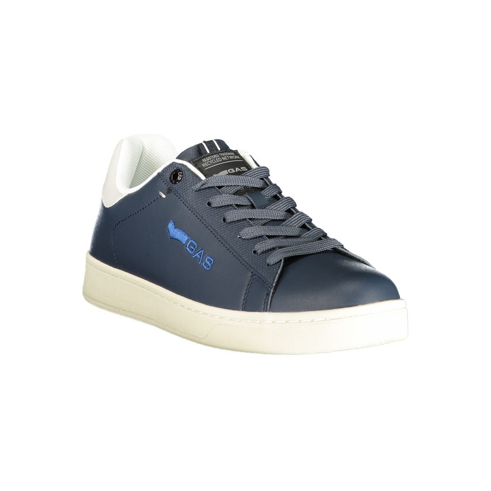 Blue Polyurethane Men Sneaker