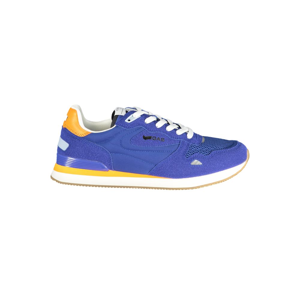 Blue Polyurethane Men Sneaker