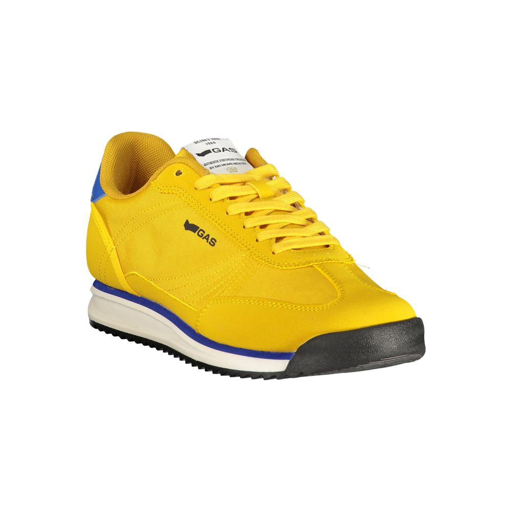 Yellow Polyester Men Sneaker