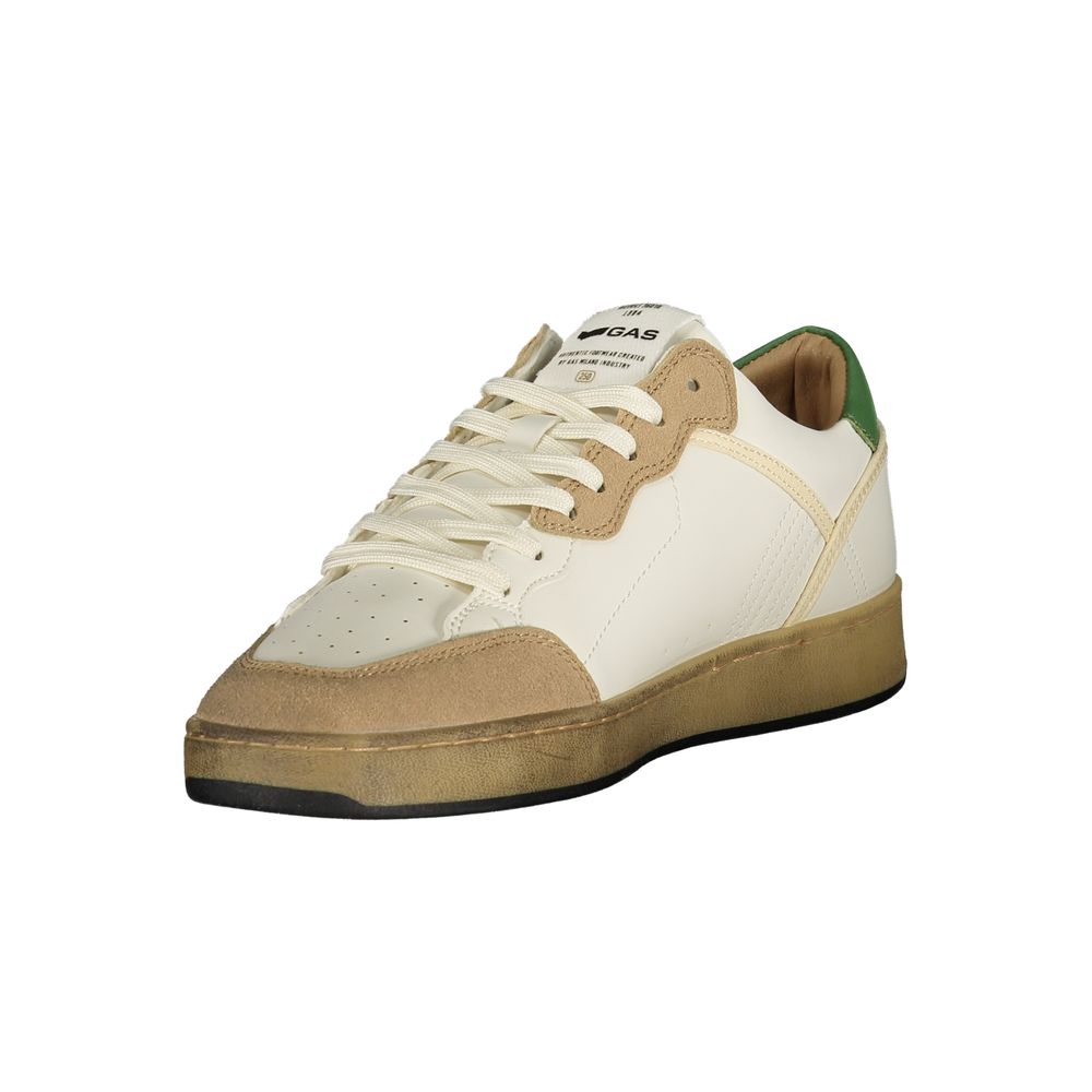 White Polyurethane Men Sneaker