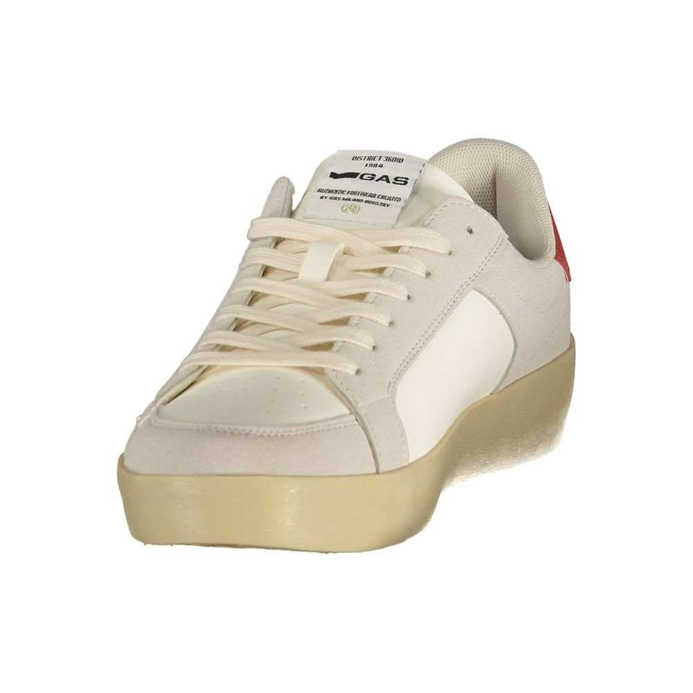 White Polyurethane Men Sneaker