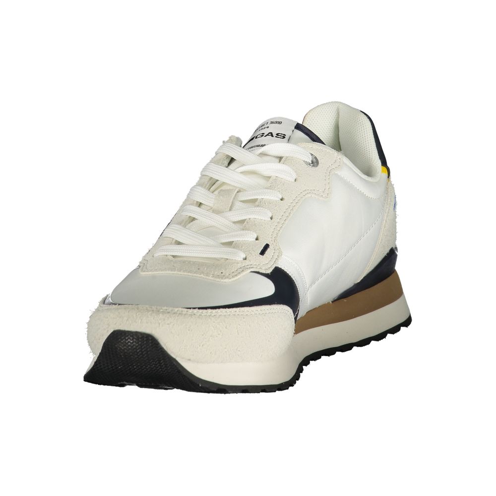 White Polyurethane Men Sneaker