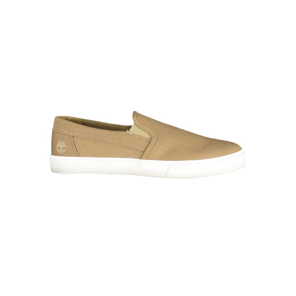 Beige Polyester Athletic Sneakers