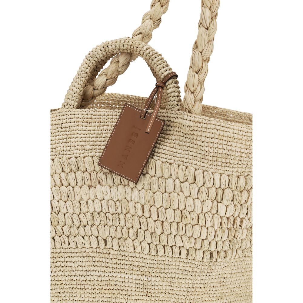 Beige Raffia Handbag
