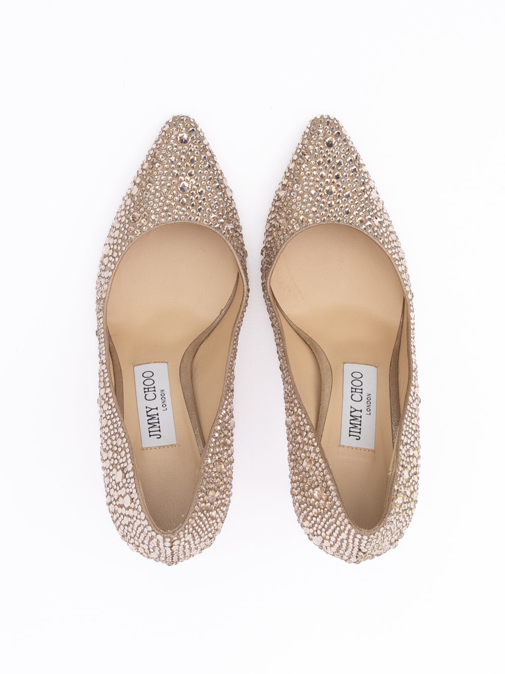Lodičky Honey Gold Shimmer Suede Crystals Romy 85
