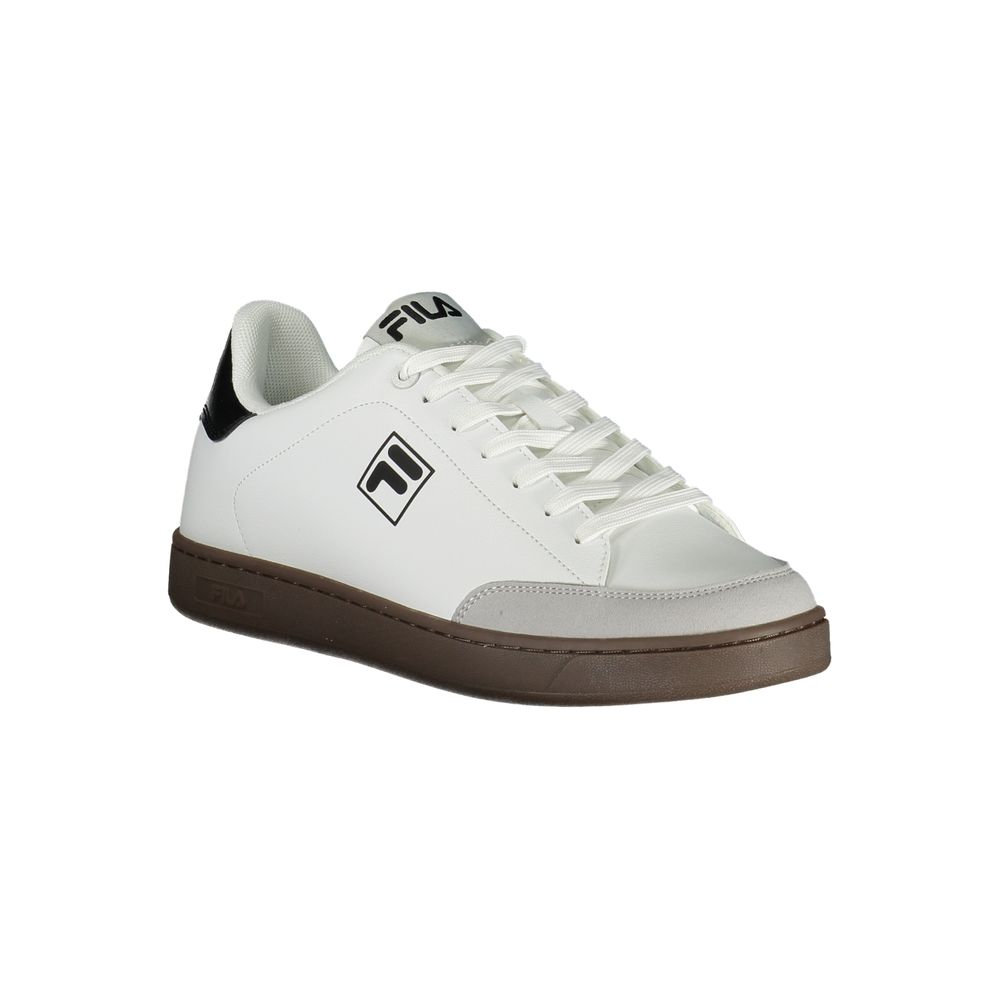 White Polyurethane Men Sneaker