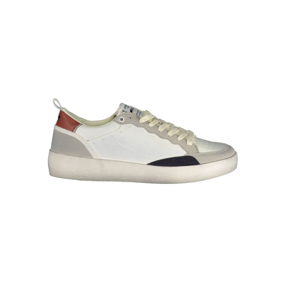 White Polyurethane Men's Sneaker