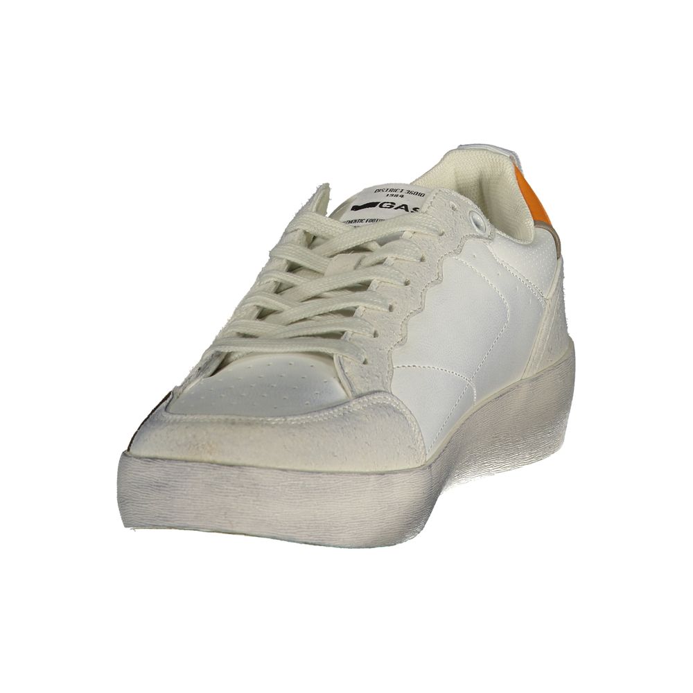 White Polyurethane Men Sneaker