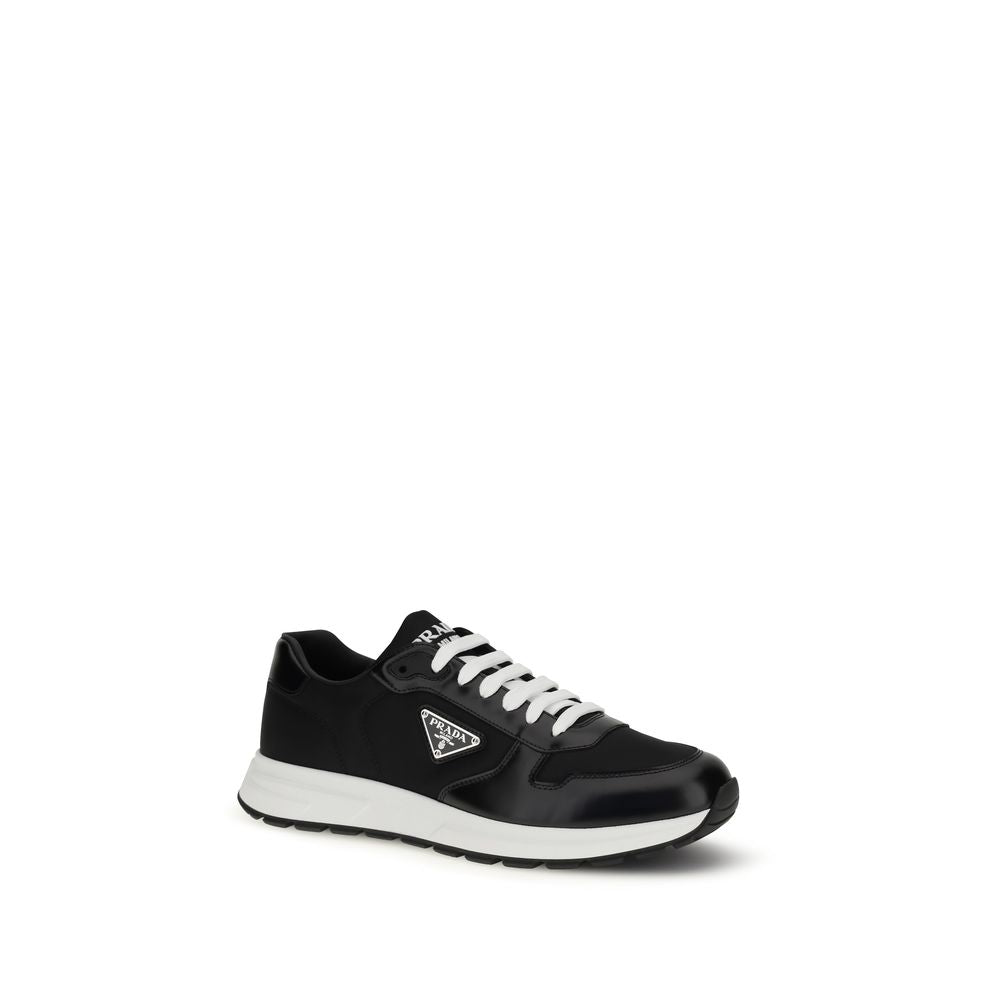 Black Recycled Polyamide Athletic Sneakers