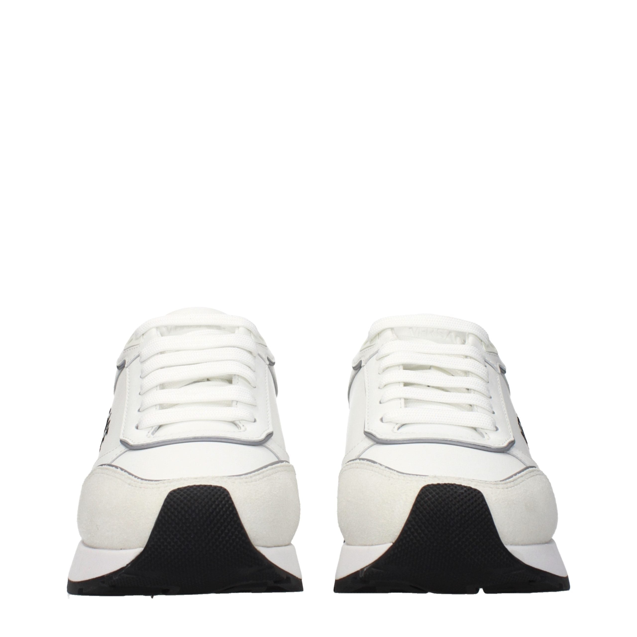 White Leather Athletic Sneakers