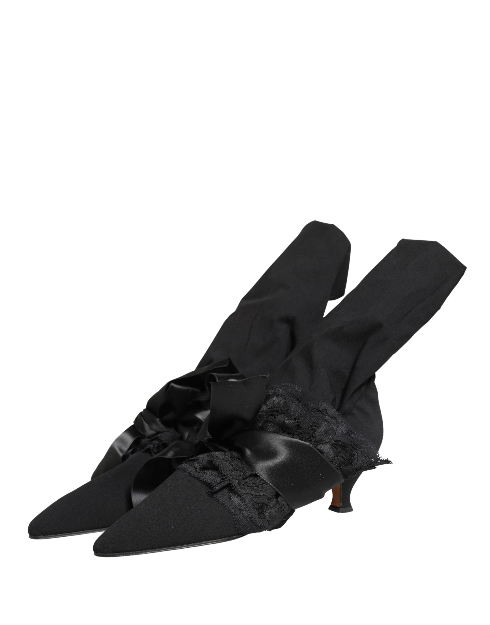 Černé semišové kozačky do půli lýtek