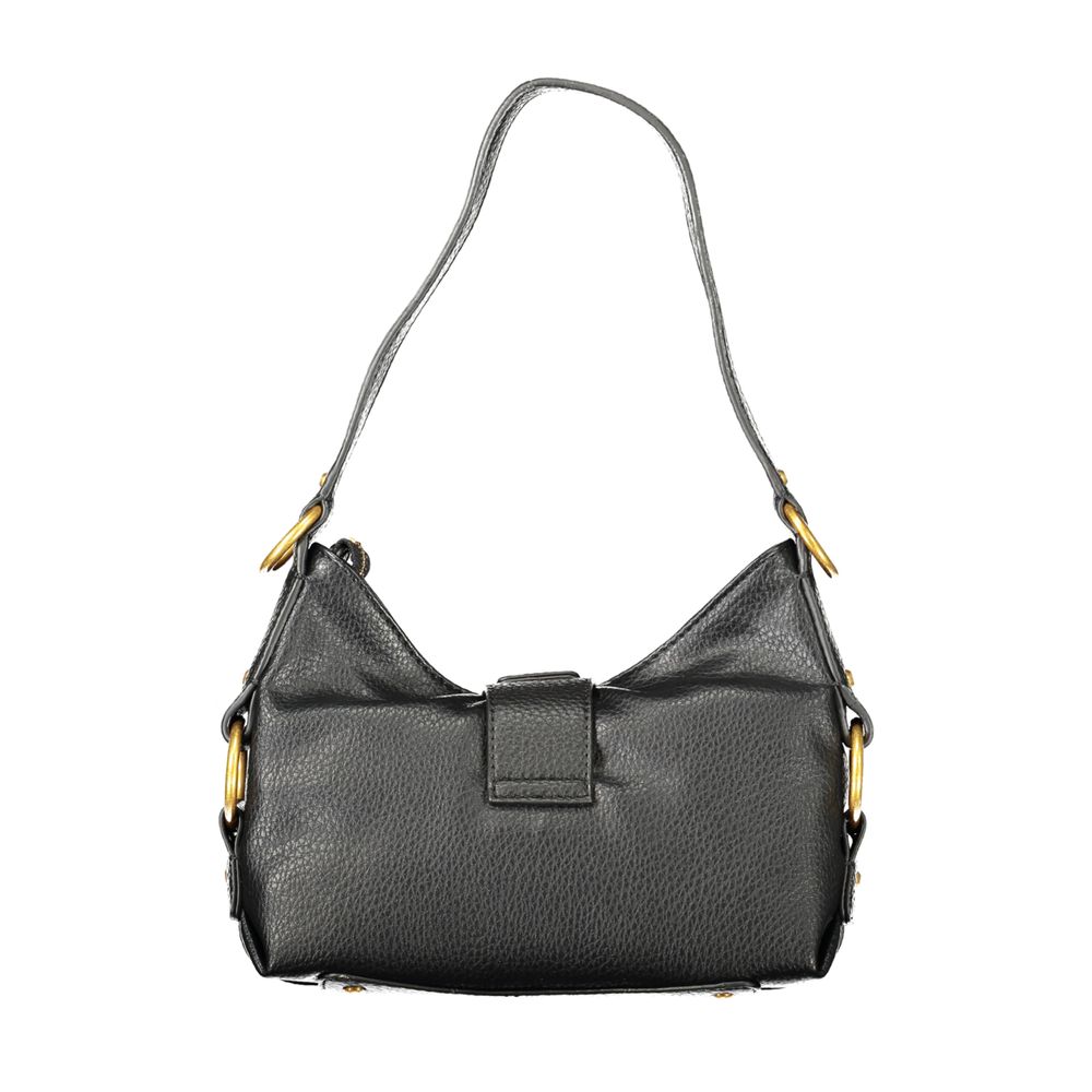 Black Polyurethane Women Handbag