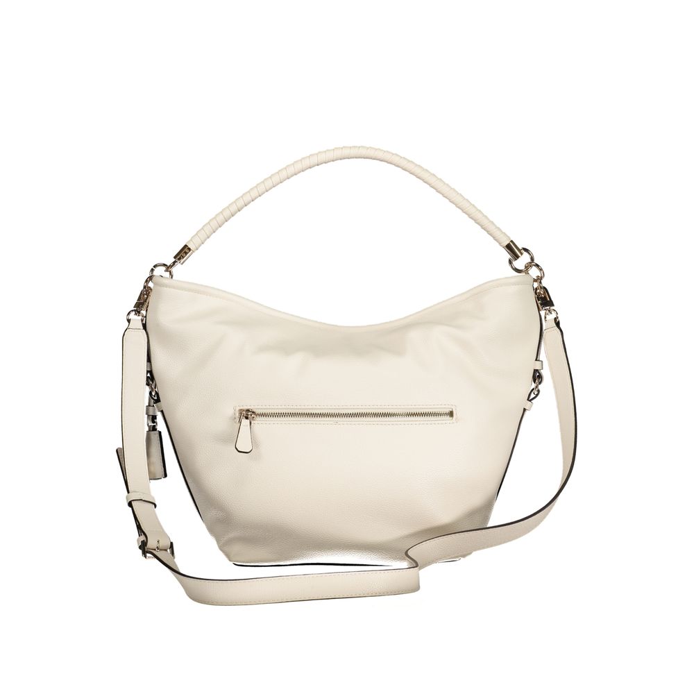 White Polyurethane Women Handbag