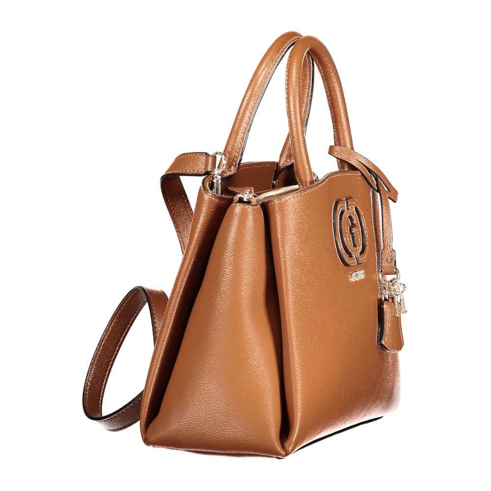 Marrone Polyurethane Women Handbag - styloora.cz