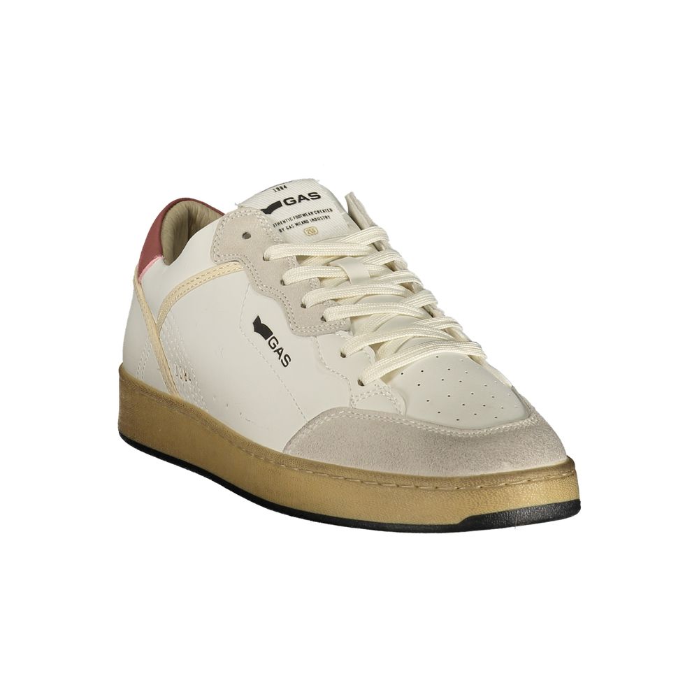 White Polyurethane Men Sneaker