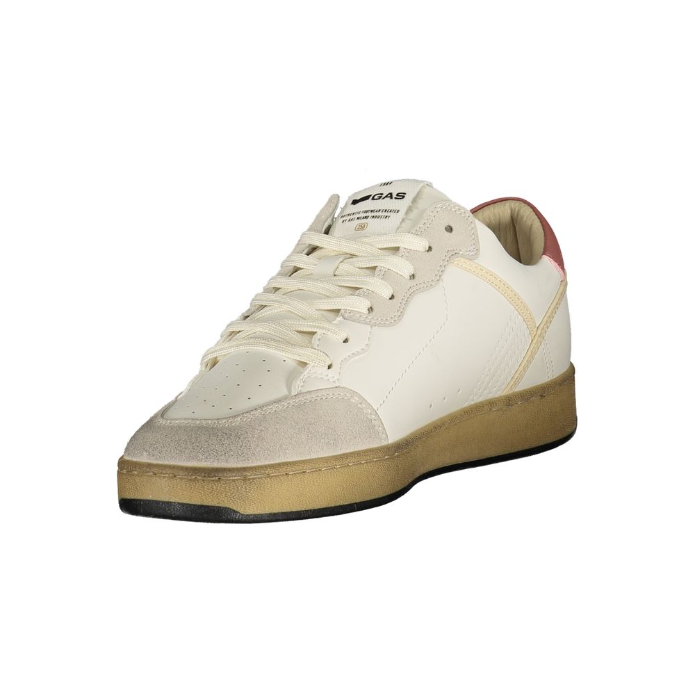 White Polyurethane Men Sneaker