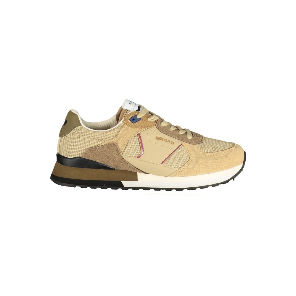 Beige Polyurethane Men Sneaker