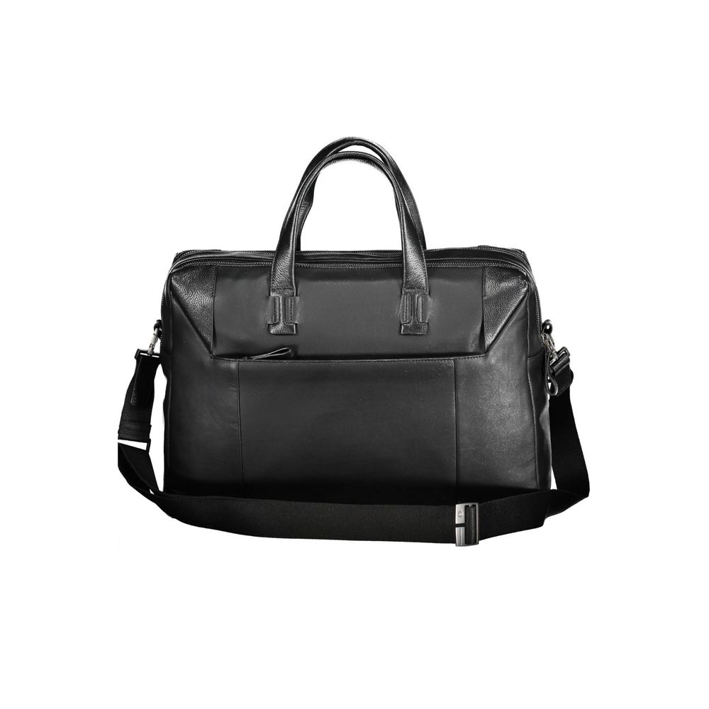 Black Leather Men's Briefcase