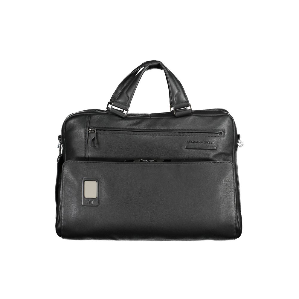 Black Leather Men Briefcase