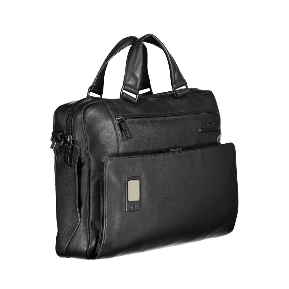 Black Leather Men Briefcase