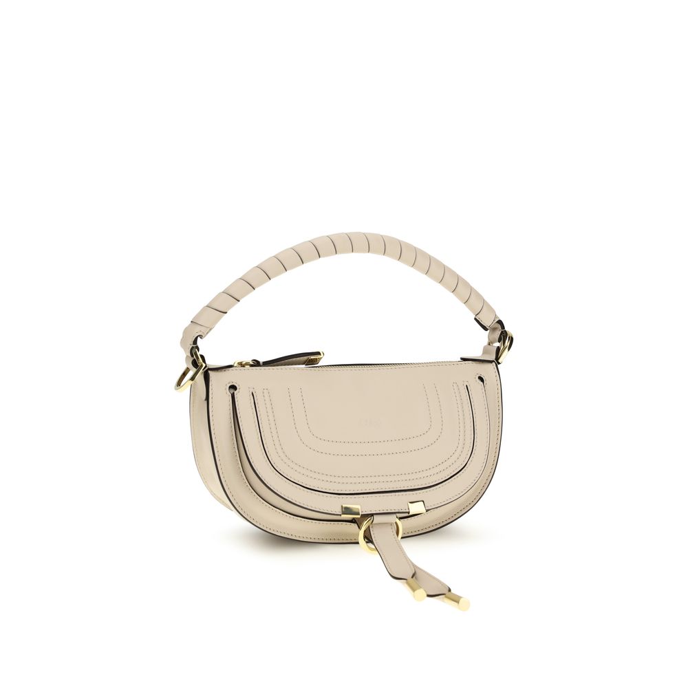 Beige Calf Leather Bos Taurus Shoulder Bag