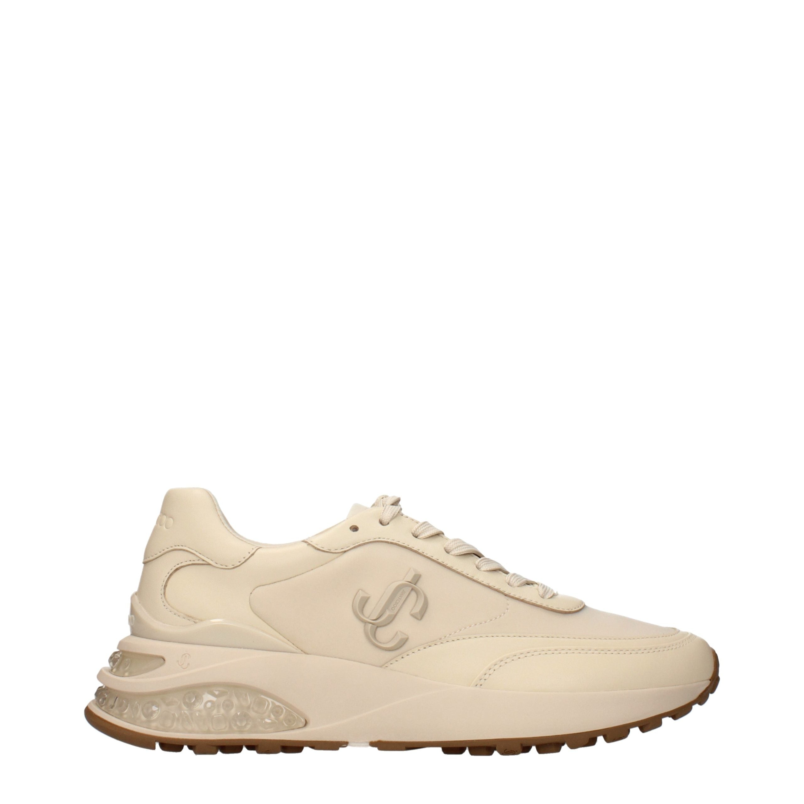 Beige Fabric Low Top Sneakers
