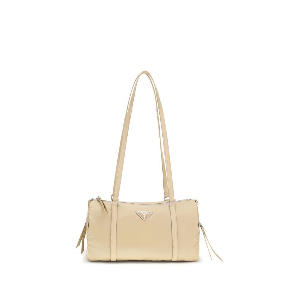 Beige Polyamide Shoulder Bag