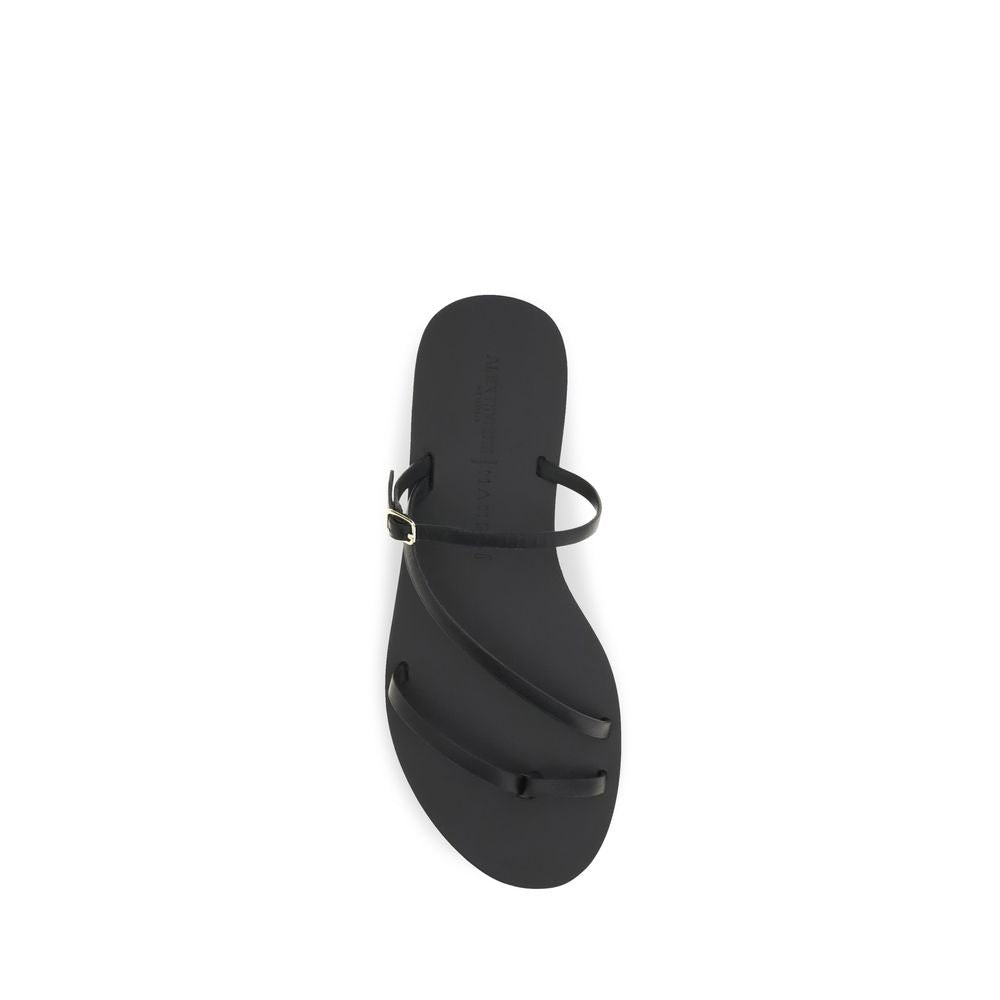 Black Calf Leather Bos Taurus Sandals