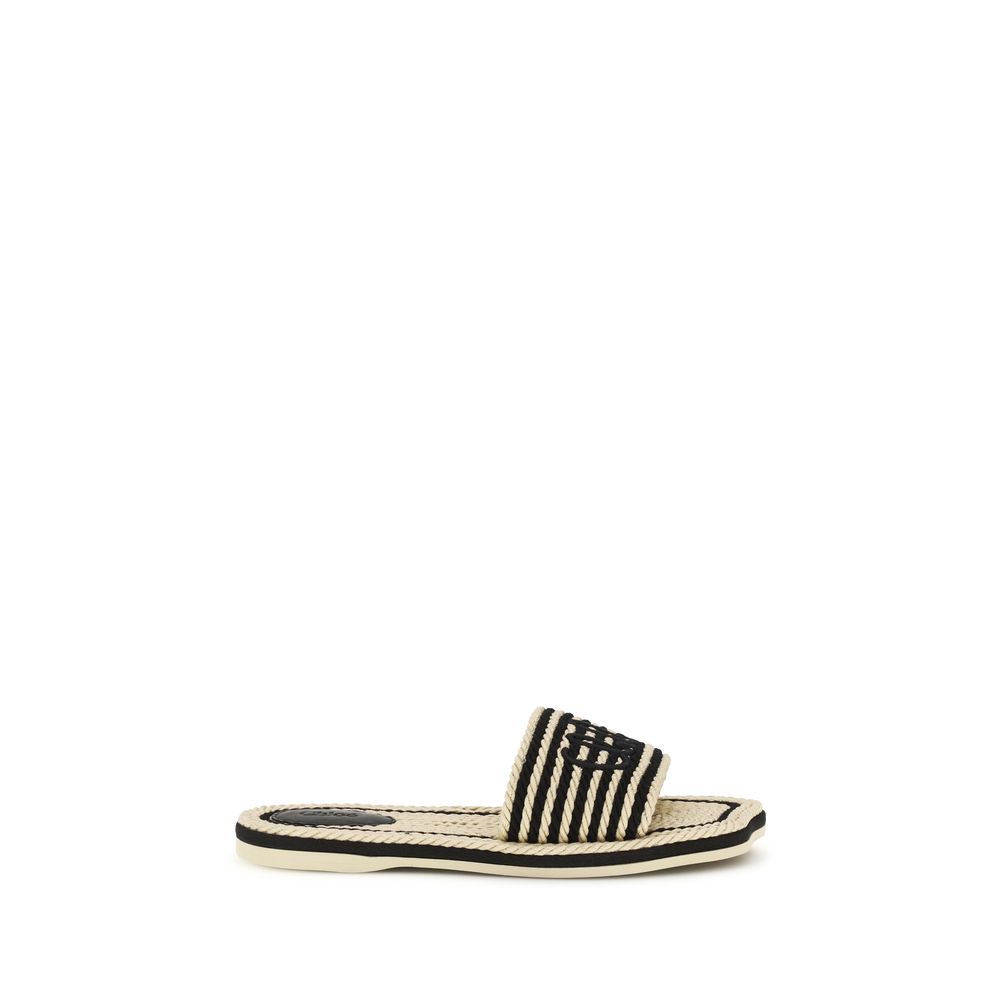 Multicolor Raffia Sandals