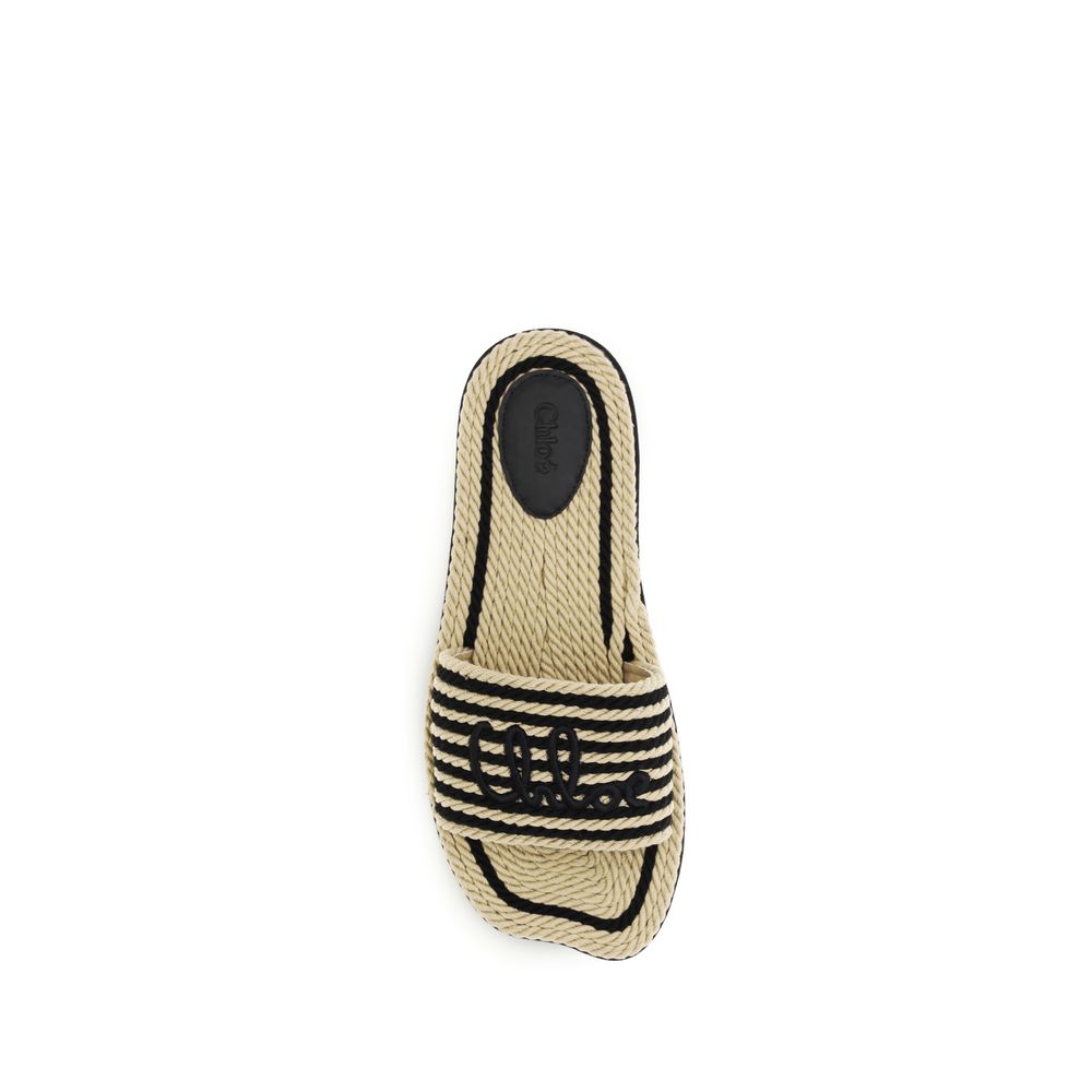 Multicolor Raffia Sandals