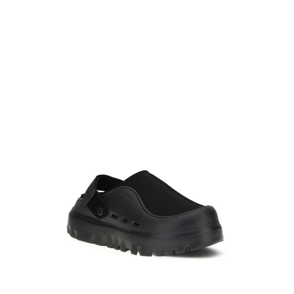 Black Fabric Clogs