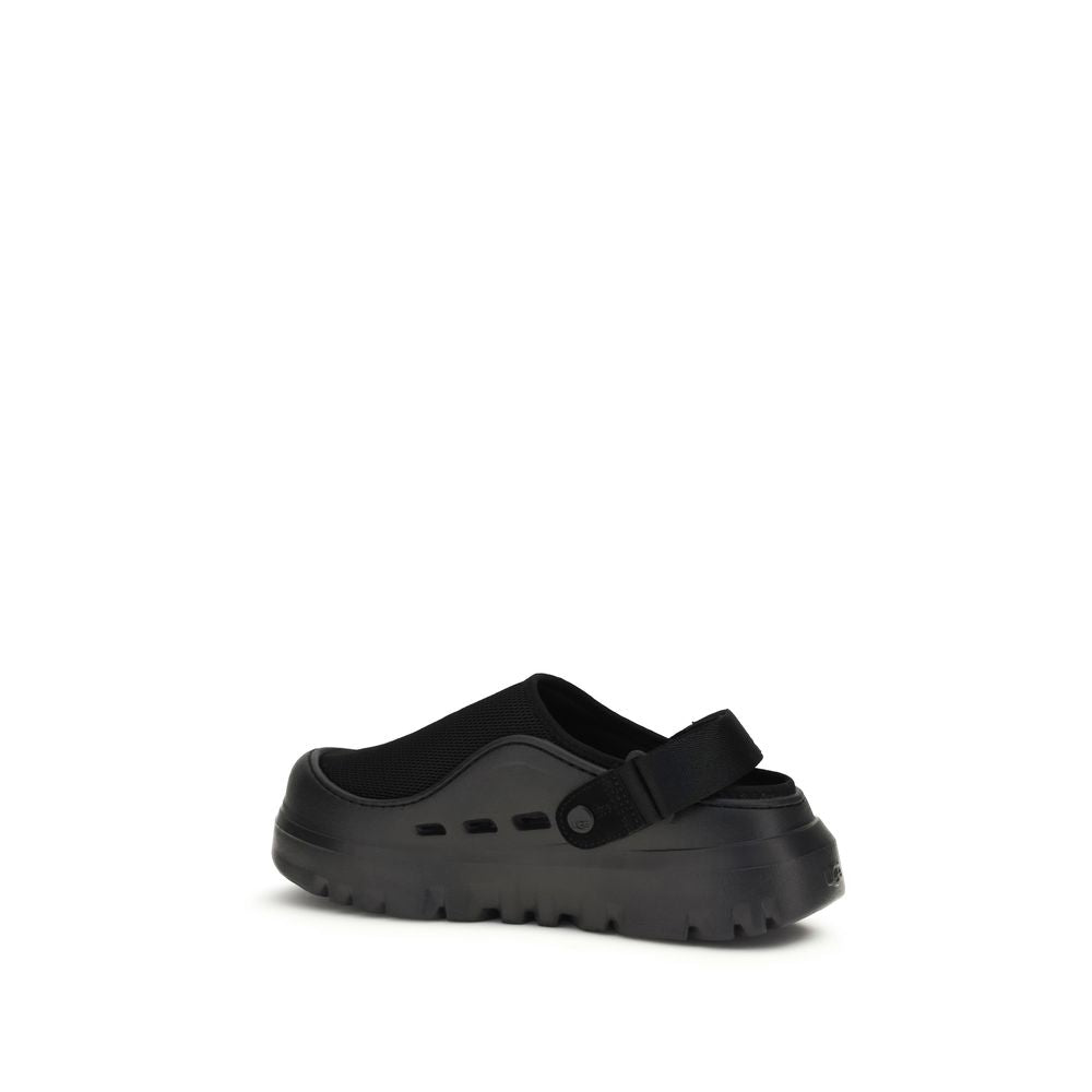 Black Fabric Clogs