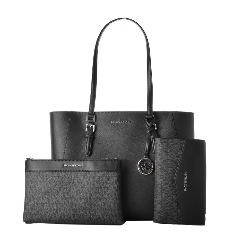 Black Leather Tote Bag