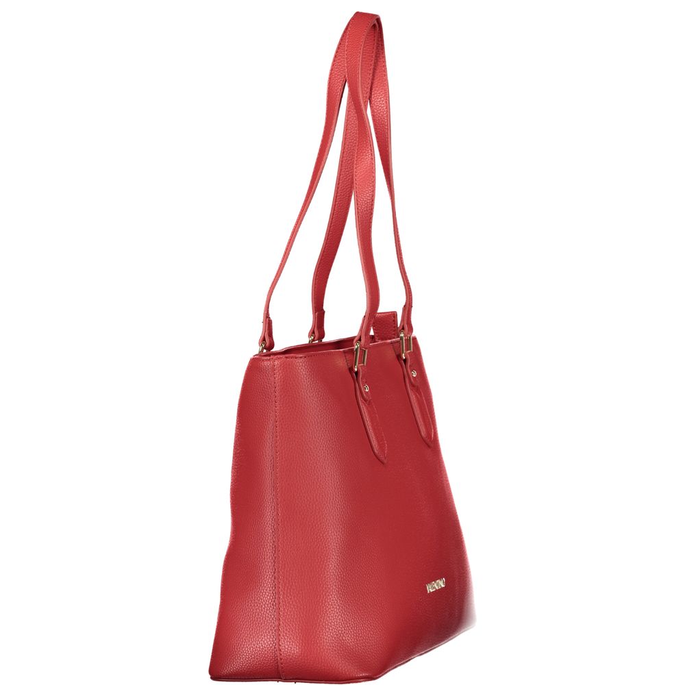 Red Polyurethane Women's Bag