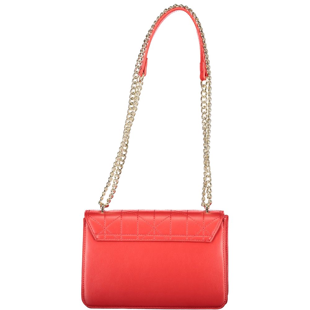 Red Polyurethane Womens Bag