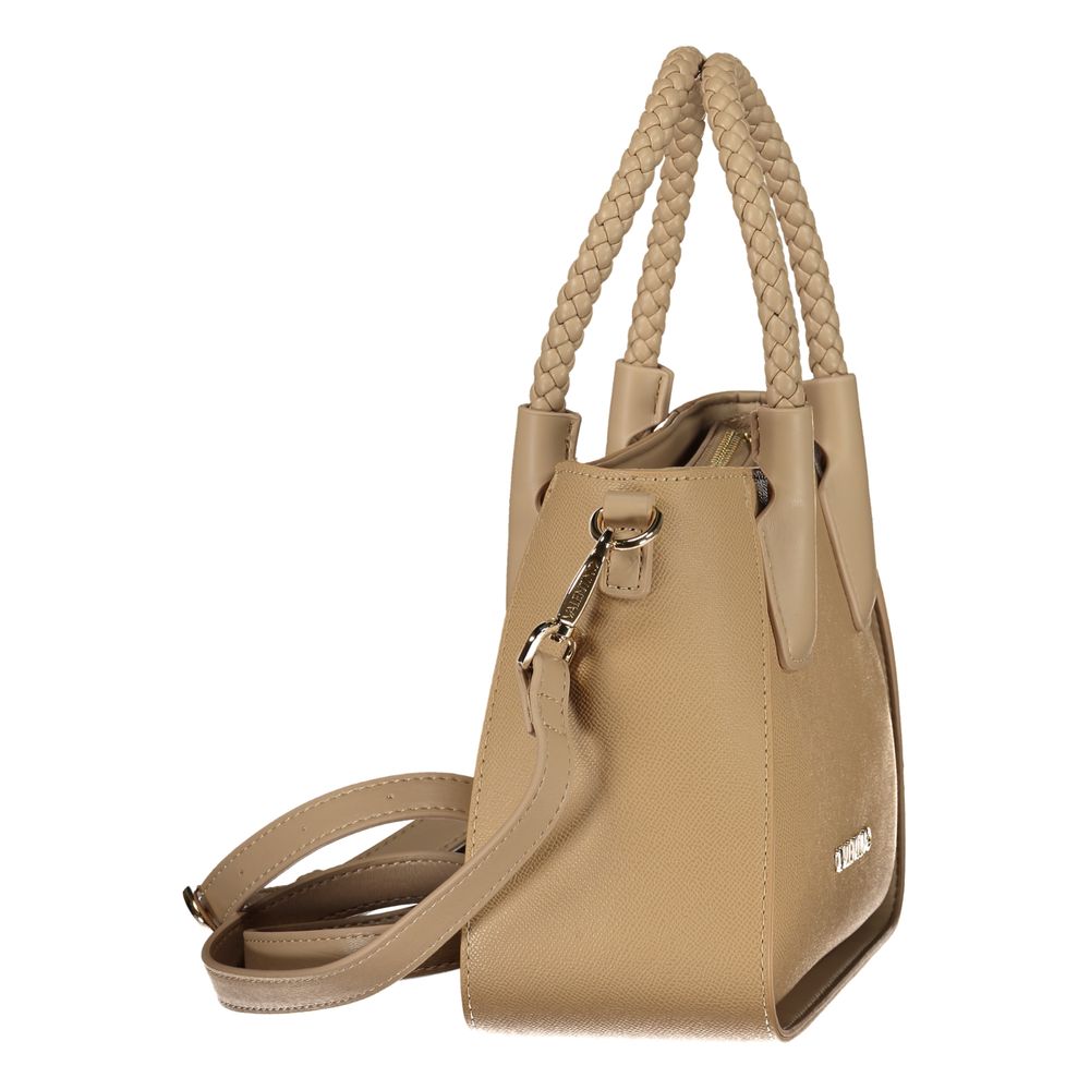 Beige Polyurethane Women's Bag