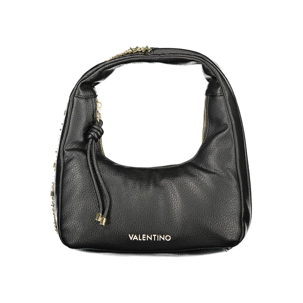 Black Polyurethane Women's Bag with Handle