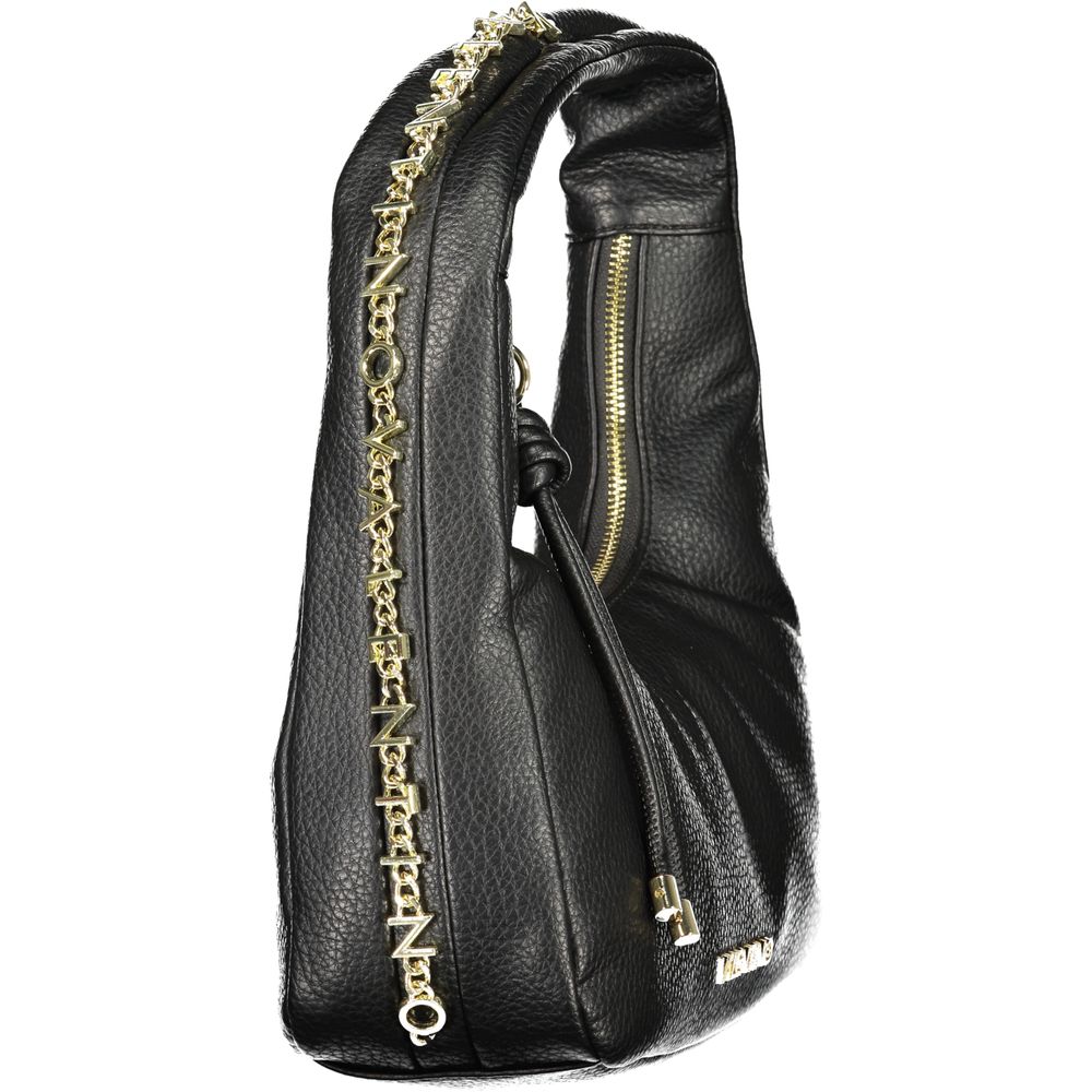 Black Polyurethane Women's Bag with Handle