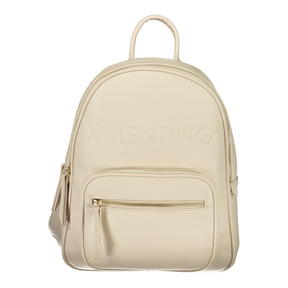 Beige Polyethylene Backpack