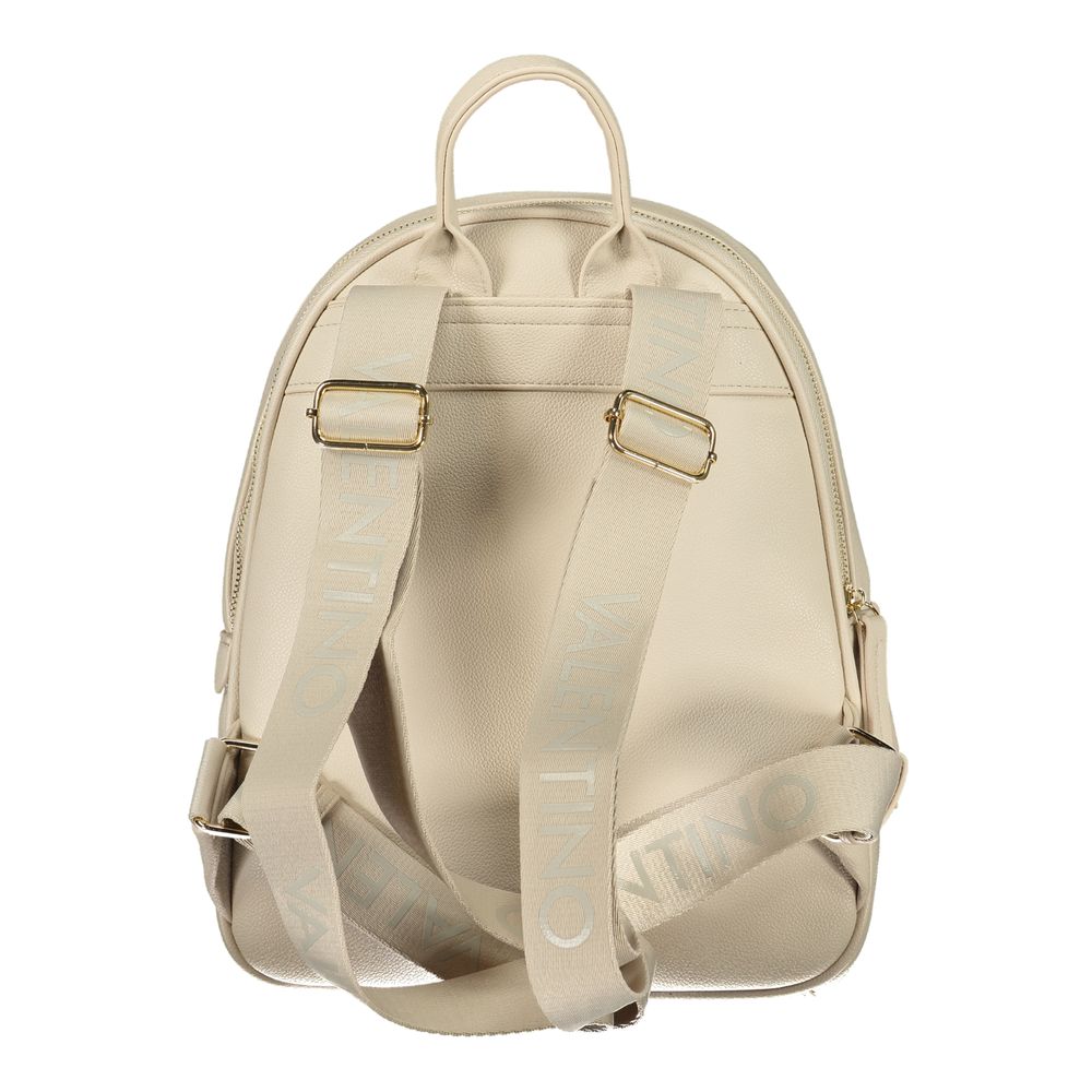 Beige Polyethylene Backpack