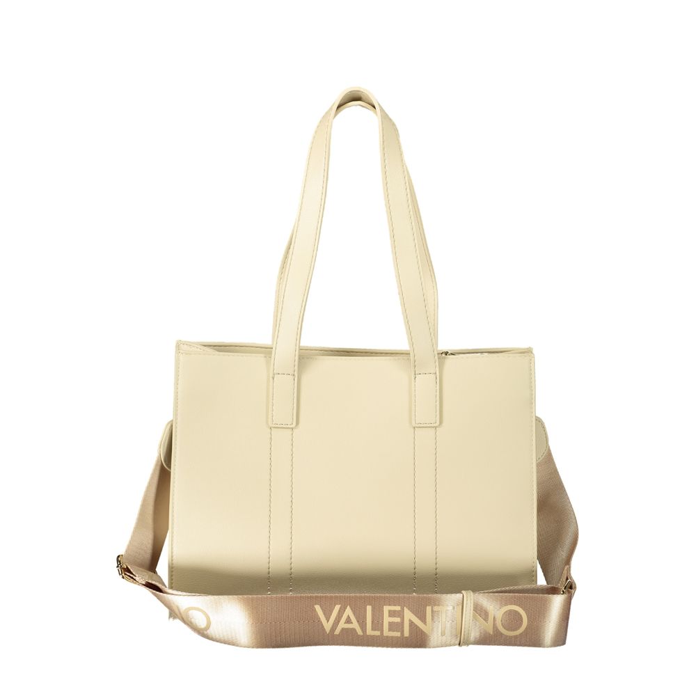 Beige Polyurethane Women's Bag