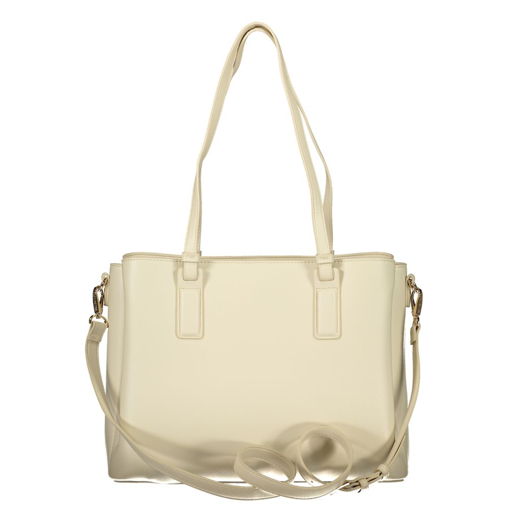 Beige Polyurethane Women's Bag