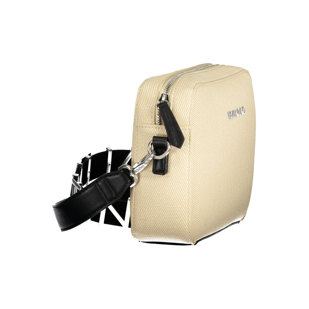 Beige Polyurethane Womens Bag