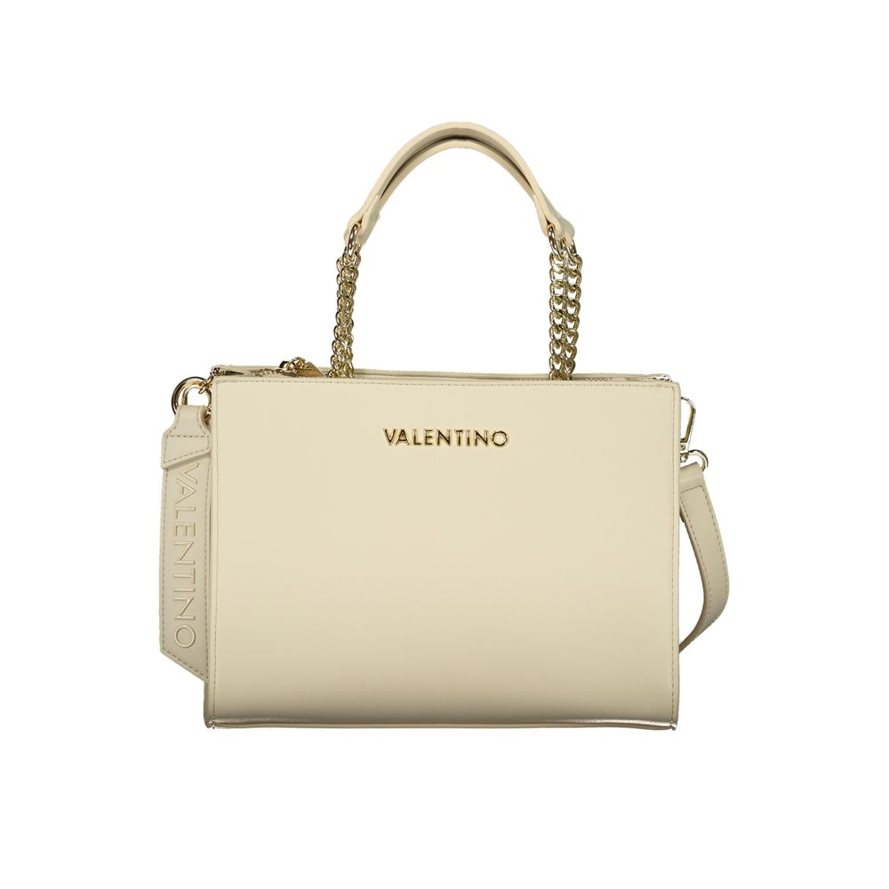 Beige Polyurethane Women's Bag
