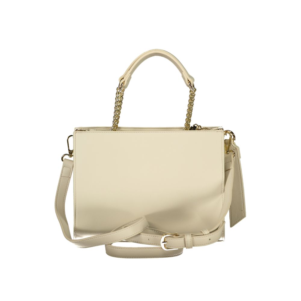 Beige Polyurethane Women's Bag