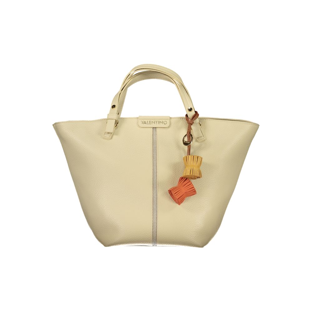 Beige Polyethylene Handbag - styloora.cz