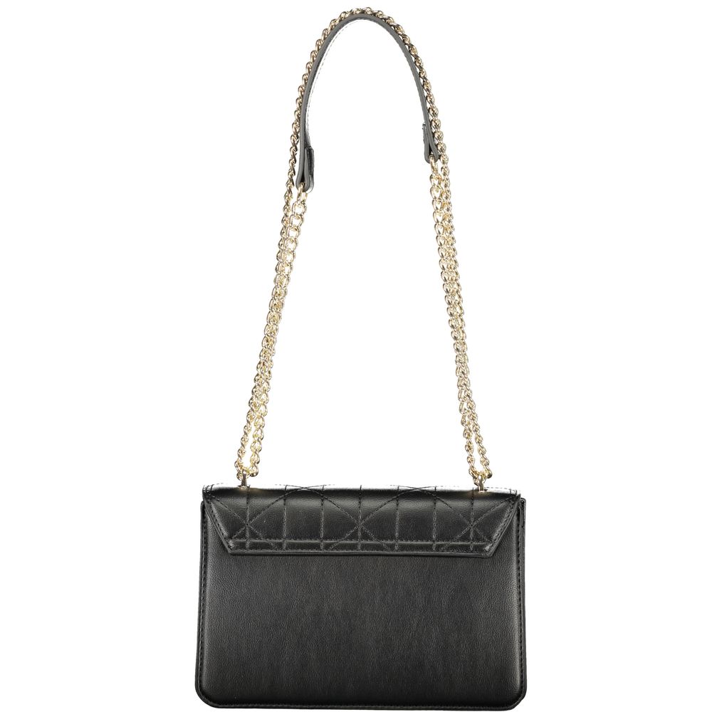 Nero Polyurethane Women's Bag with Chain Handles