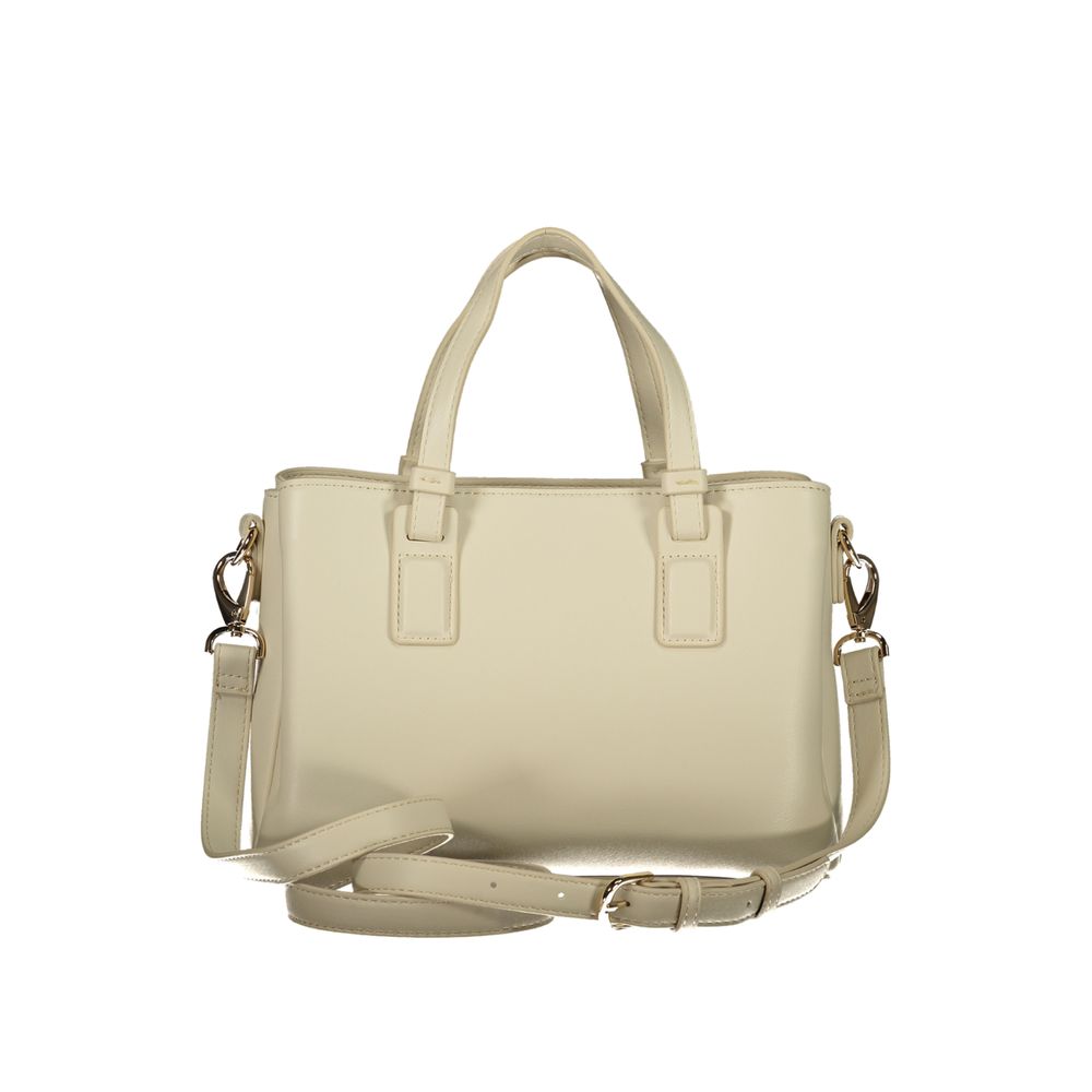 Beige Polyethylene Handbag - styloora.cz